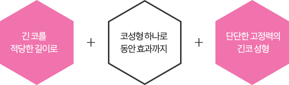 긴 코를 적당한 길이로 , 코 성형 하나로 동안 효과를, 단단한 고정력의 긴 코 성형